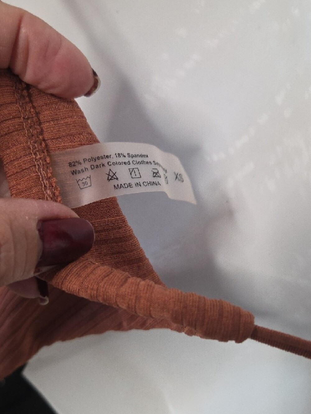 Ruched Rust-Brown Tie Bikini Set - Picture 3 of 3